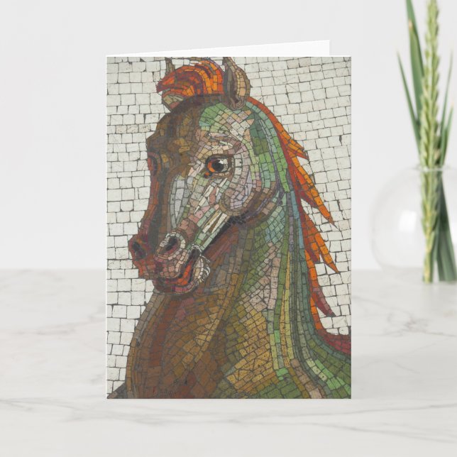 Mosaikpferd, unbedruckt innen karte (Vorderseite)