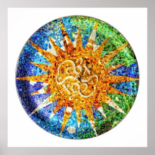 Mosaikposter Park Guell Poster