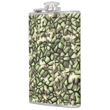 Mosaikschichten in rauem grünem Sepia und glitzern