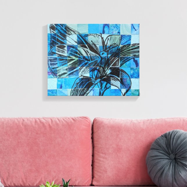 Mosaikschmetterling Leinwanddruck (Insitu (Wohnzimmer))