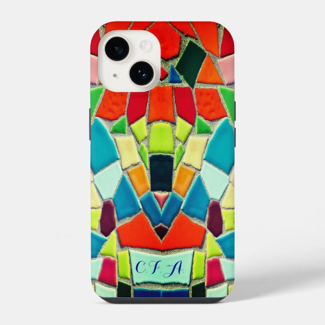 Mosaikschnitt iPhone 14 Hülle (Rückseite)