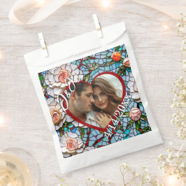 Mosaikverziertes Glas und Personalisierte Hochzeit Geschenktütchen