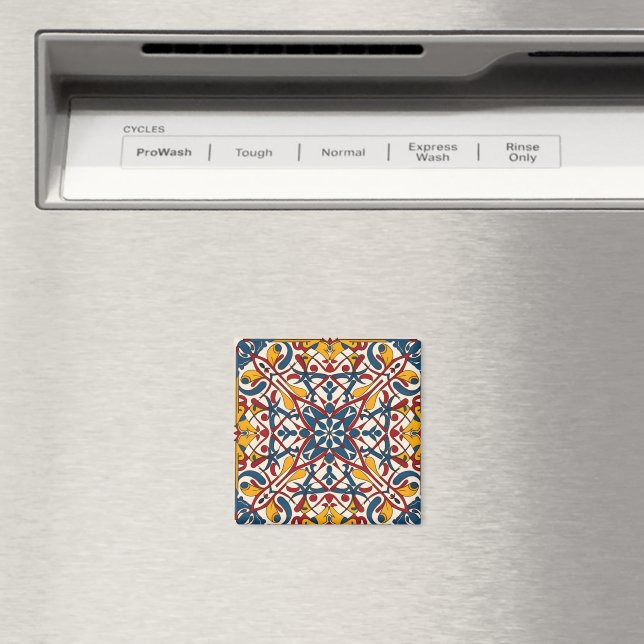 Mosaikzellige, Mandala-Muster Magnet (In Situ (Geschirrspüler))