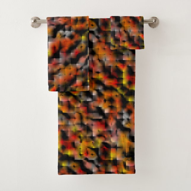 Mosaïque avec mélange de taches de dégradé rouge e (En situation)