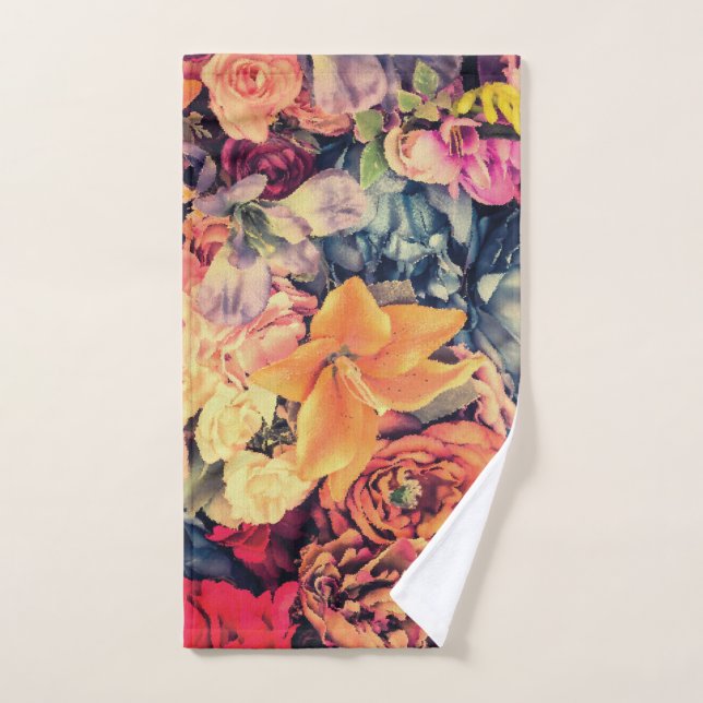 Mosaïque classique florale d'automne motif (Serviette à main)