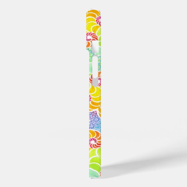 Mosaïque colorée Iphone 14 Coque (Verso / Gauche)