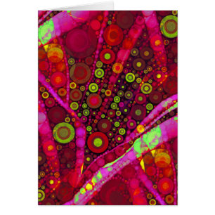 Mosaïque de cercle concentré rose chaud vibrant