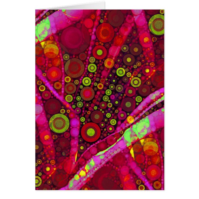Mosaïque de cercle concentré rose chaud vibrant (Devant)