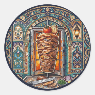 Mosaïque de doner autocollant de l'antiquité
