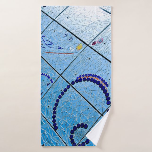 Mosaïque de miroir bleu Baltimore (Serviette de bain)
