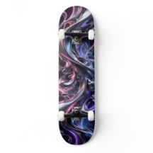 Mosaïque de skateboard liquide futuriste - 3D Abs