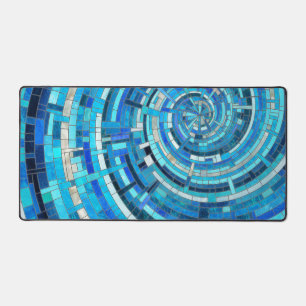 Mosaïque de spirale bleue