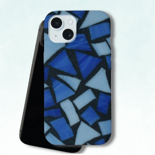 Mosaïque de verre faux bleu