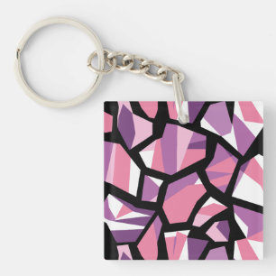 Mosaïque géométrique vive en rose et violet