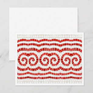 MOSAÏQUE IONIQUE ROUGE 4,25x5,5 Carte Plate