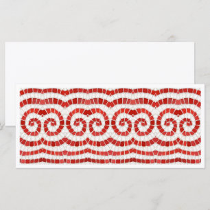 MOSAÏQUE IONIQUE ROUGE Carte plate 4x9