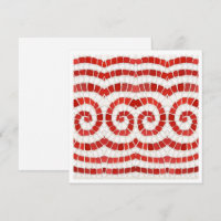 MOSAÏQUE IONIQUE ROUGE Carte plate carrée de 5,25