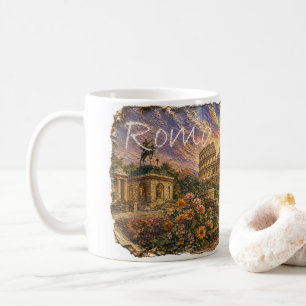Mosaïque LZO01B de ROME, Latium, Italie, Tasse à c