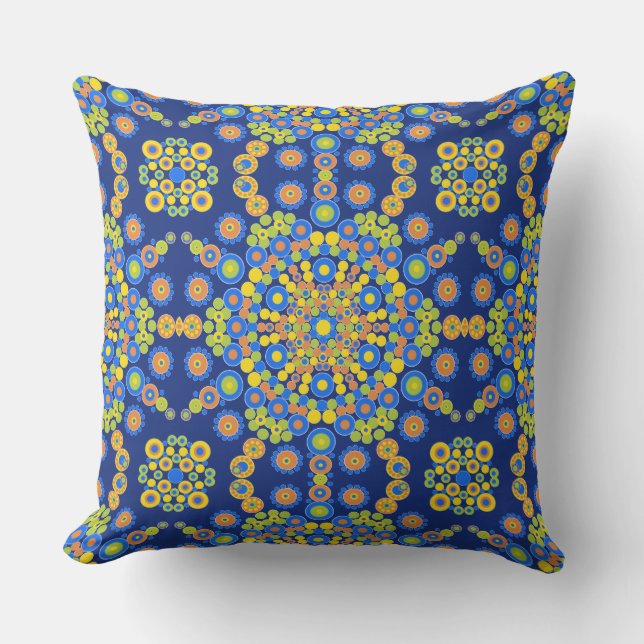 Mosaïque marocaine colorée Coussin extérieur (Recto)