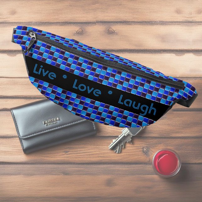 Mosaïque moderne en noir, bleu royal, coutume (Créateur téléchargé)