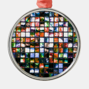 Mosaïque multicolore Carré ornement de Noël