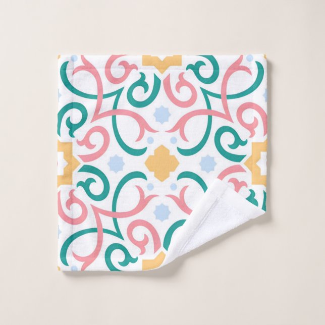 Mosaïque/pastel/ressort (Gant de toilette)