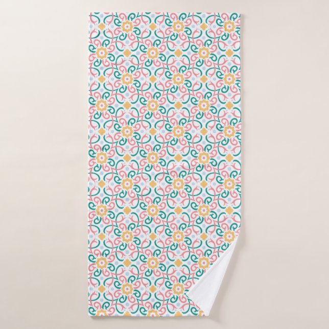 Mosaïque/pastel/ressort (Serviette de bain)