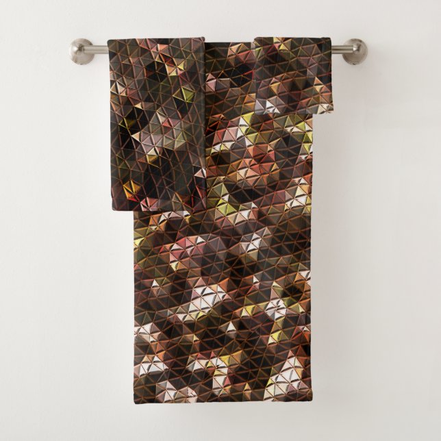 Mosaïque triangulaire de couleur Brown avec léger  (En situation)