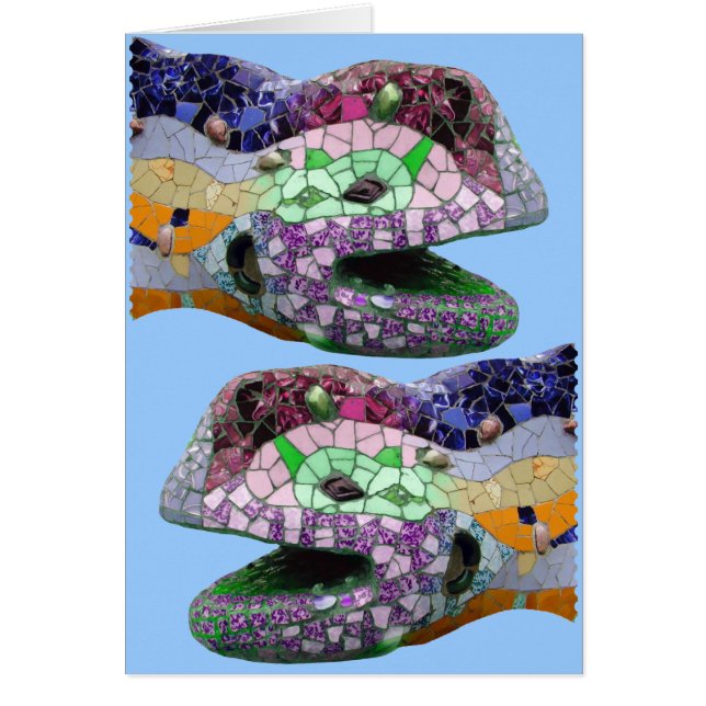 Mosaïques de tête de lézard de Gaudi (Devant)