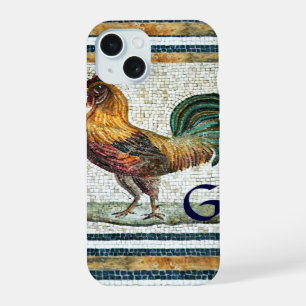 MOSAÏQUES ROMAINES ANTIQUES / MONOGRAMME COQ