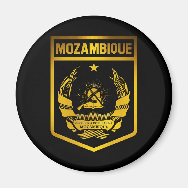 Mosambik-Emblem Magnet (Vorne)