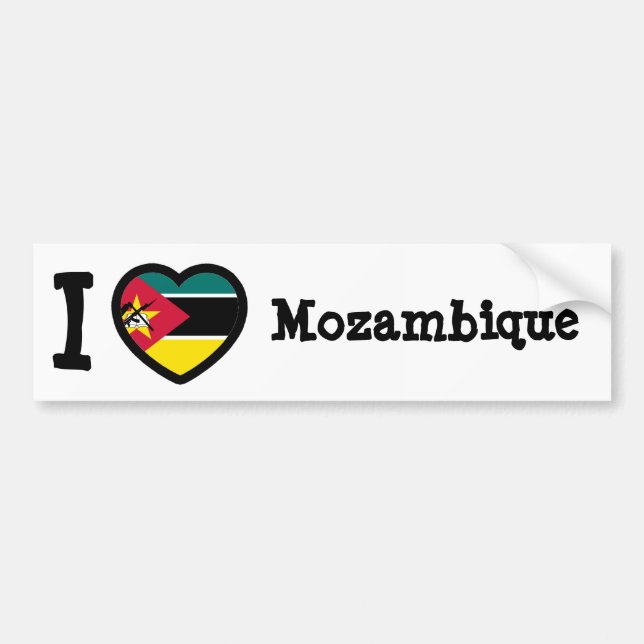 Mosambik-Flagge Autoaufkleber (Vorne)