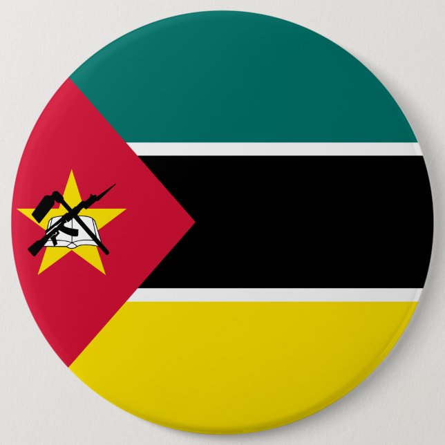 Mosambik-Flagge Button (Vorderseite)