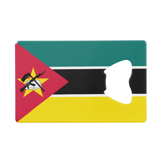 Mosambik-Flagge Geldbeutel Flaschenöffner (Vorderseite (Horizontal))