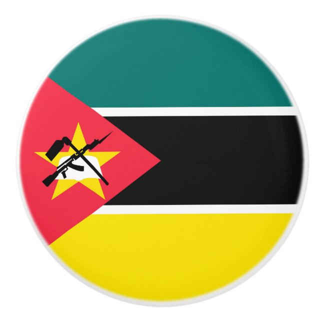 Mosambik-Flagge Keramikknauf (Vorderseite)