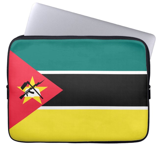 Mosambik-Flagge Laptopschutzhülle (Vorderseite)