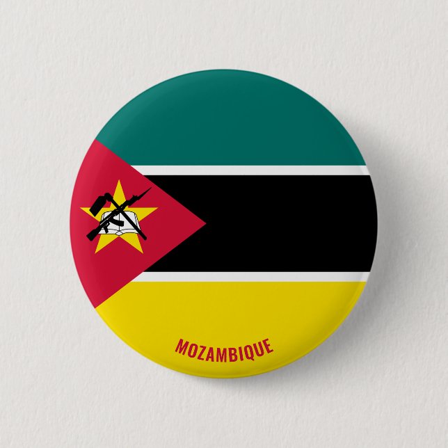 Mosambik-Flagge Niedliches Patriotikum Button (Vorderseite)