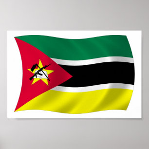 Mosambik-Flagge Poster Druck