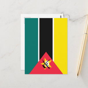 Mosambik-Flagge Postkarte