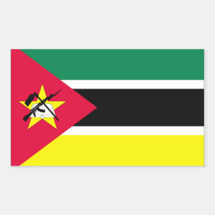 Mosambik-Flagge Rechteckiger Aufkleber