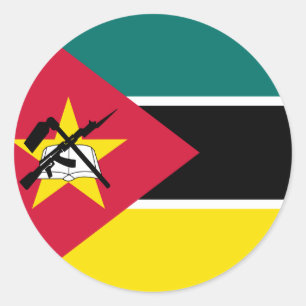 Mosambik-Flagge Runder Aufkleber