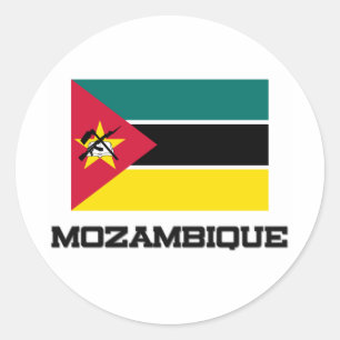 Mosambik-Flagge Runder Aufkleber