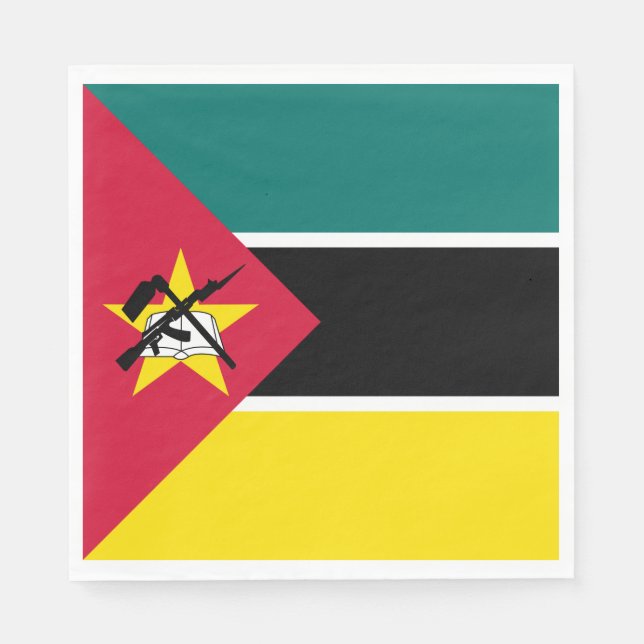 Mosambik-Flagge Serviette (Vorderseite)