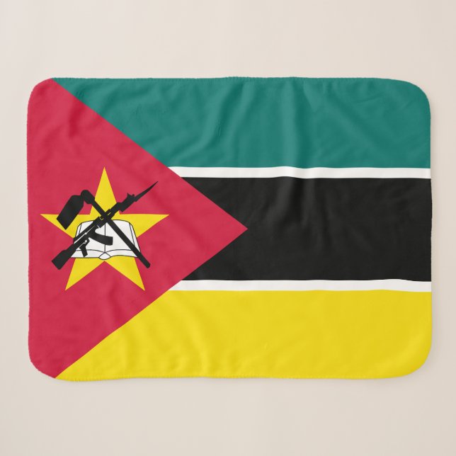 Mosambik-Flagge Sherpadecke (Vorderseite (Horizontal))