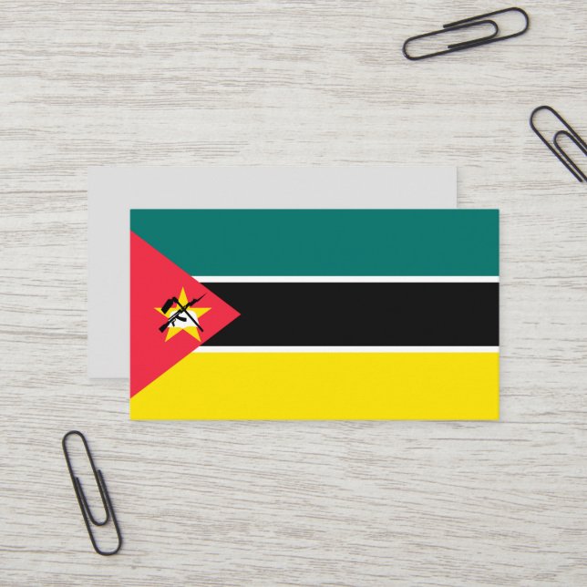 Mosambik-Flagge Visitenkarte (Vorderseite/Rückseite Beispiel)