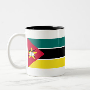 Mosambik-Flagge Zweifarbige Tasse