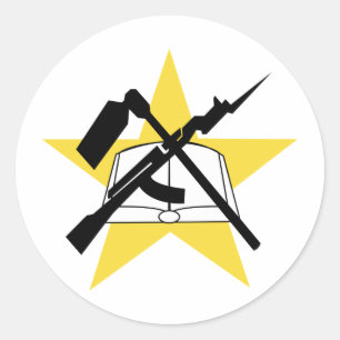 Mosambik-Flaggenzeichen Runder Aufkleber