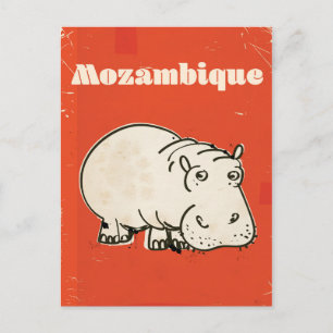 Mosambik-Hippie-Plakatdruck Postkarte
