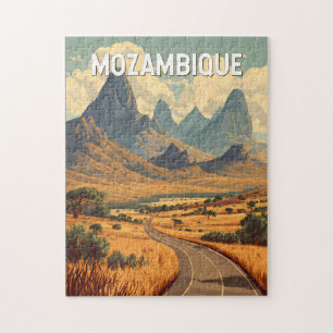 Mosambik Illustration Reise Kunst Vintage