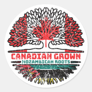 Mosambik Mosambik Canadian Canada Tree Roots Runder Aufkleber